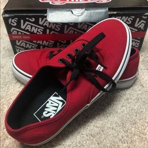 Red Authentic Vans